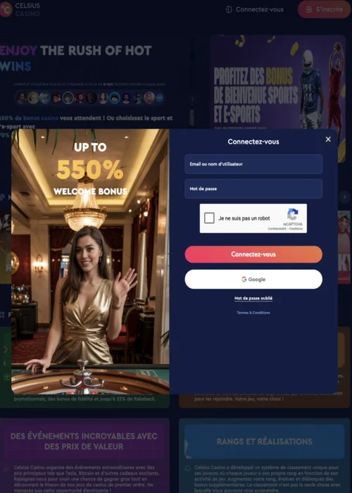 Connexion Flexible Celsius Casino<
